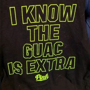 VS pink *I know the guac is extra* tank